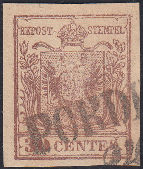 I issue, c. 5 ocher yellow with reversed counterprint, used (13)