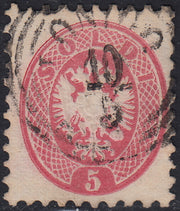 I issue, c. 5 ocher yellow with reversed counterprint, used (13)