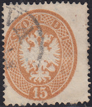 I issue, c. 5 ocher yellow with reversed counterprint, used (13)