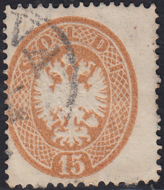 I issue, c. 5 ocher yellow with reversed counterprint, used (13)