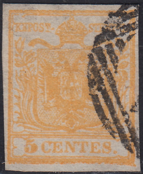 1858 - Postage due for newspapers, 4 kr. Dull red used on newspaper scrap (4)