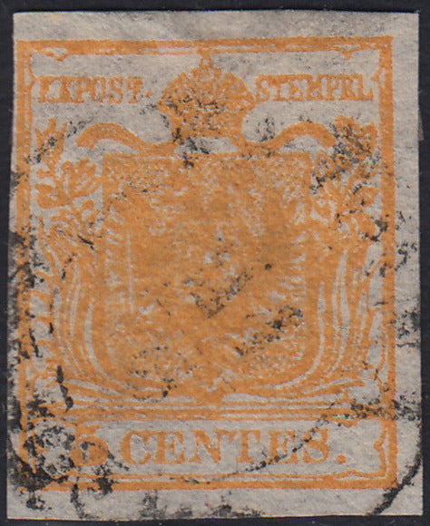 1858 - Postage due for newspapers, 4 kr. Dull red used on newspaper scrap (4)