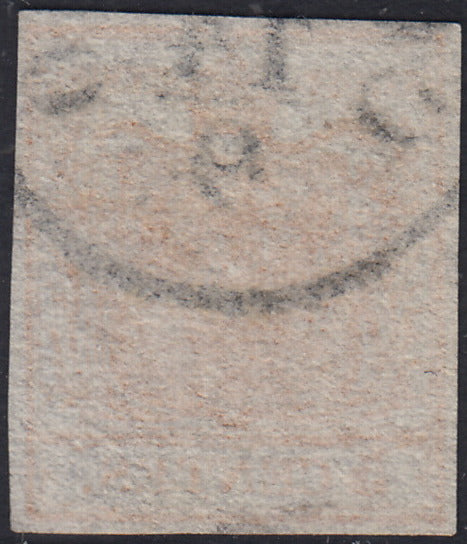 1858 - Postage due for newspapers, 4 kr. Dull red used on newspaper scrap (4)