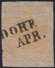 1858 - Postage due for newspapers, 4 kr. Dull red used on newspaper scrap (4)