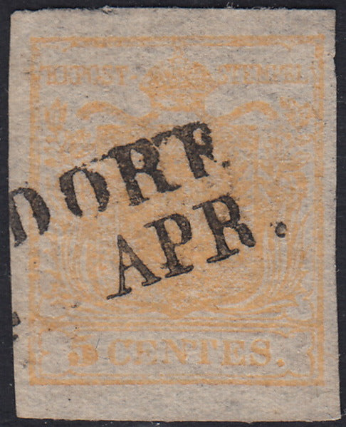 1858 - Postage due for newspapers, 4 kr. Dull red used on newspaper scrap (4)