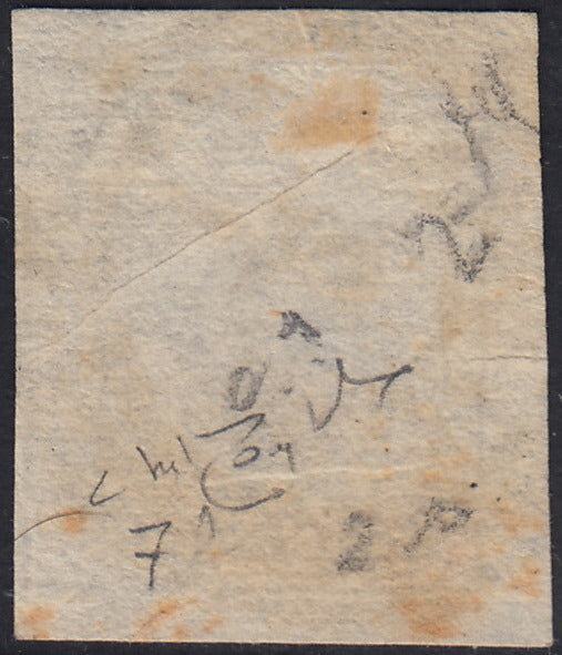 LV356 - 1850 - I emissione c. 30 bruno I tipo usato Montagnana (7)