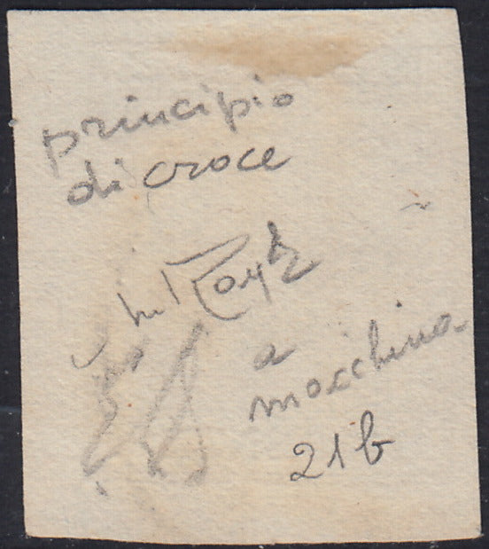 1858 - Postage due for newspapers, 4 kr. Dull red used on newspaper scrap (4)