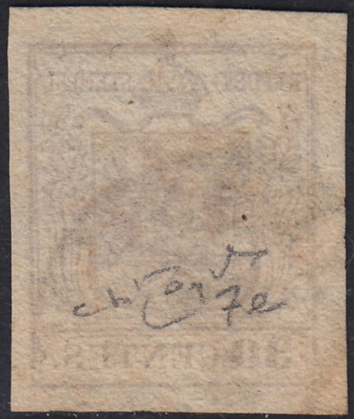 LV366 - 1850 - I emissione c. 30 bruno grigiastro I tipo usato Verona (7e)