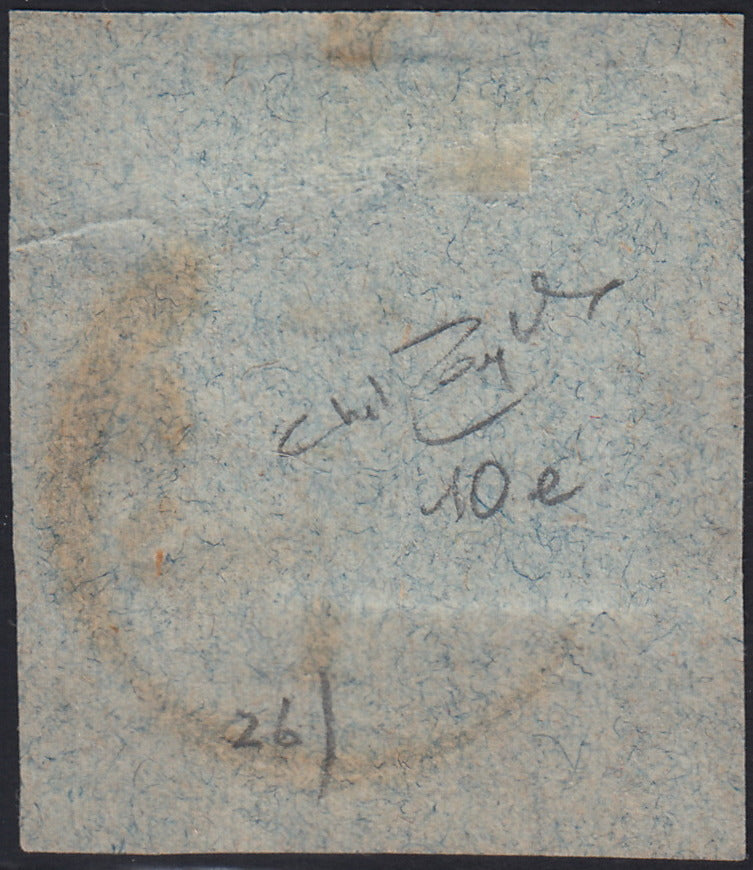 1858 - Postage due for newspapers, 4 kr. Dull red used on newspaper scrap (4)