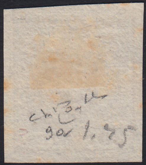 LV383 - 1850 - I emissione c. 30 bruno lillaceo chiaro III tipo usato (9a).
