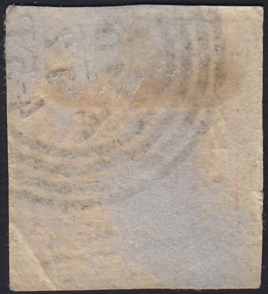 LV390 - 1850 - I emissione c. 15 rosa II tipo carta a mano usato C4 di Milano 4-5P (5)