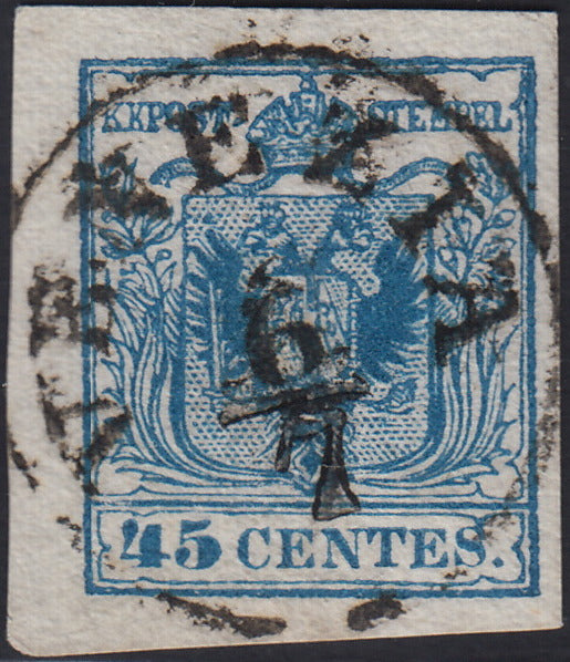 1858 - Postage due for newspapers, 4 kr. Dull red used on newspaper scrap (4)