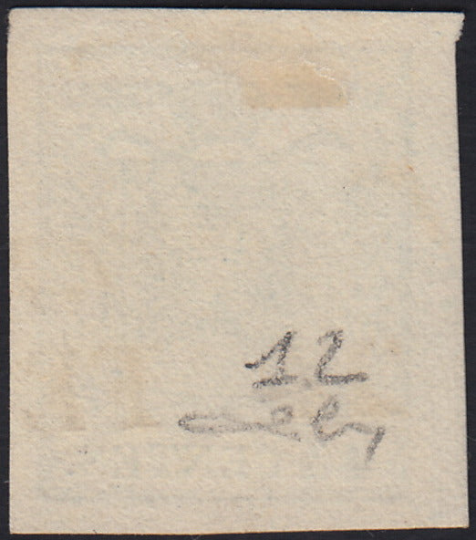LV415 - 1850 - I emissione c. 45 azzurro III tipo usato (12).