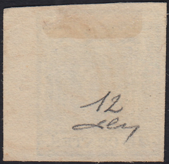 LV417 - 1850 - I emissione c. 45 azzurro III tipo usato (12).