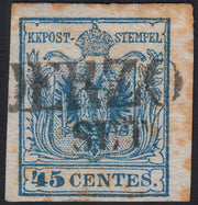 1858 - Postage due for newspapers, 4 kr. Dull red used on newspaper scrap (4)