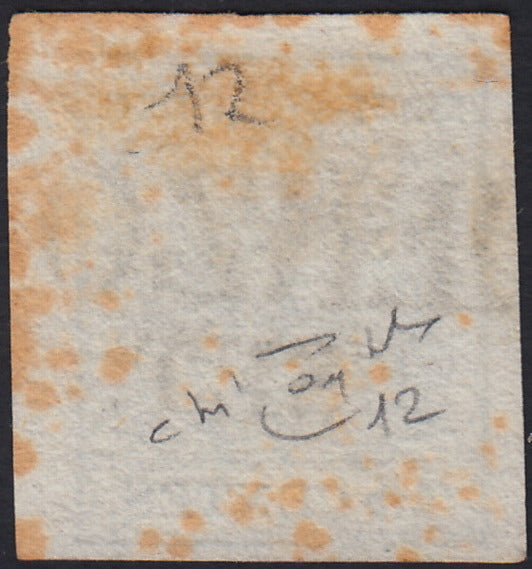 1858 - Postage due for newspapers, 4 kr. Dull red used on newspaper scrap (4)