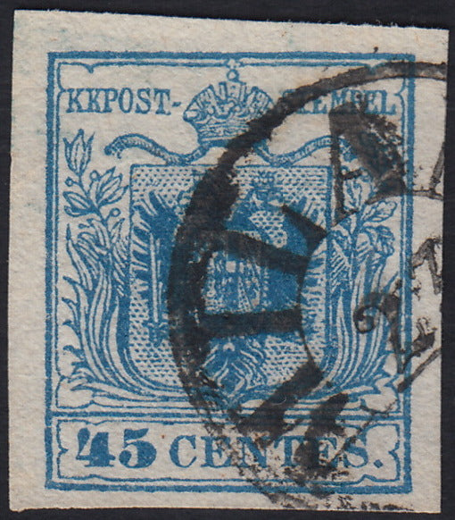1858 - Postage due for newspapers, 4 kr. Dull red used on newspaper scrap (4)