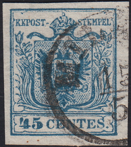 1858 - Postage due for newspapers, 4 kr. Dull red used on newspaper scrap (4)