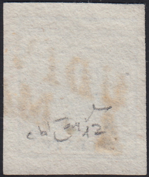 LV424 - 1850 - I emissione c. 45 azzurro III tipo usato (12).