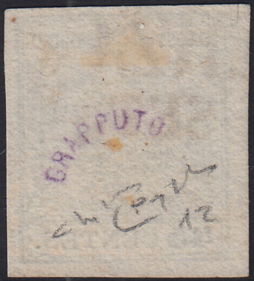 1858 - Franqueo adeudado para periódicos, 4 kr. Rojo opaco usado en restos de periódico (4)