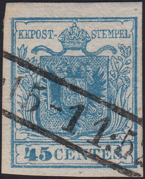1858 - Postage due for newspapers, 4 kr. Dull red used on newspaper scrap (4)