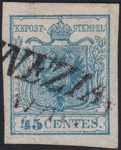 1858 - Franqueo adeudado para periódicos, 4 kr. Rojo opaco usado en restos de periódico (4)