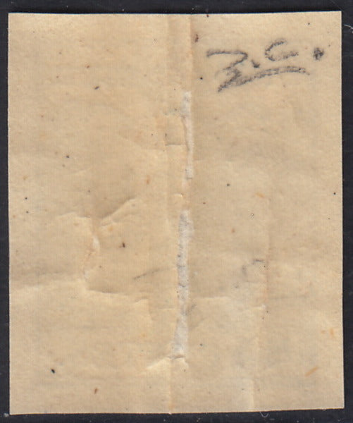 LV447 - 1854 - I emissione c. 45 azzurro carta a macchina nuovo con gomma integra (22)