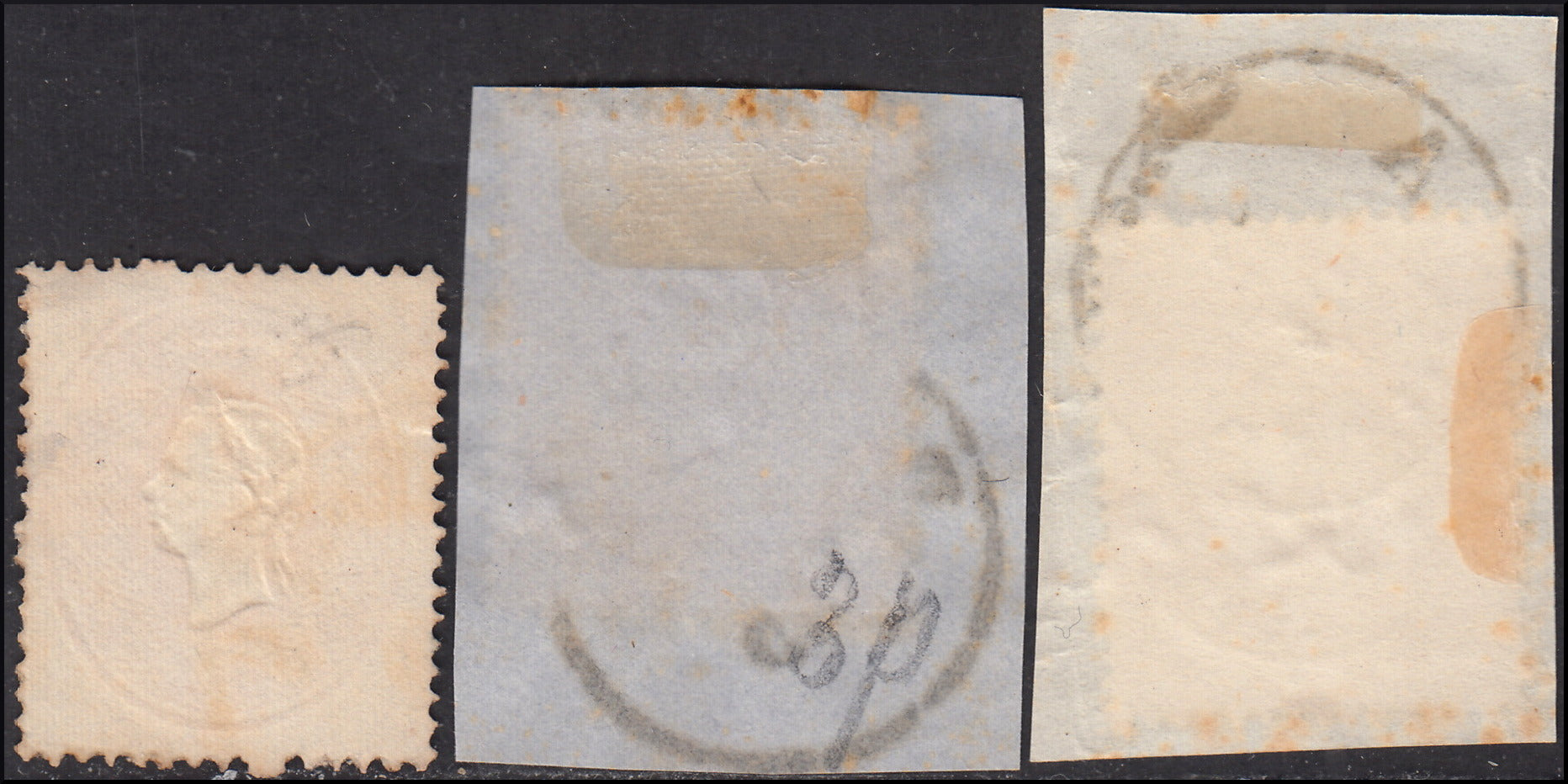 1858 - Postage due for newspapers, 4 kr. Dull red used on newspaper scrap (4)