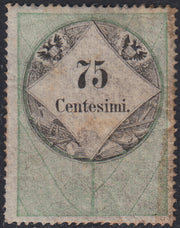 1858 - Franqueo adeudado para periódicos, 4 kr. Rojo opaco usado en restos de periódico (4)