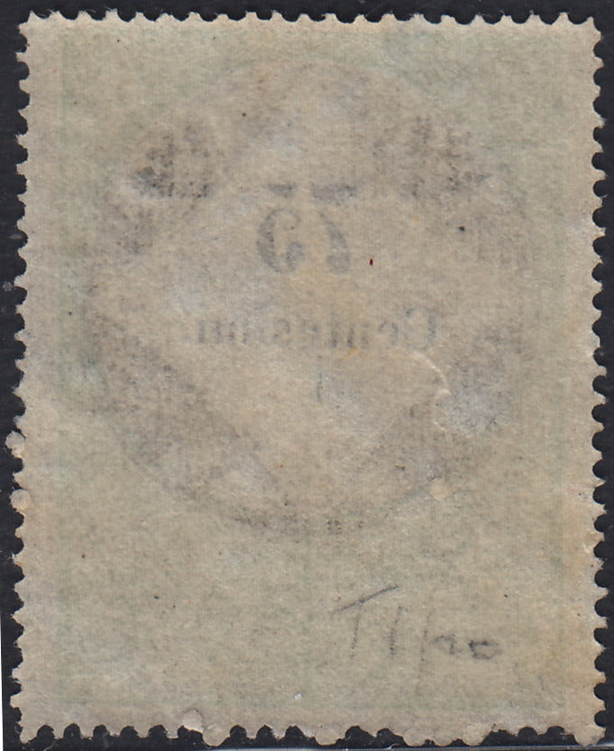 LVF28 - 1854 - Fiscali, tiratura tipografica, c. 75 verde e nero nuovo con gomma (6)