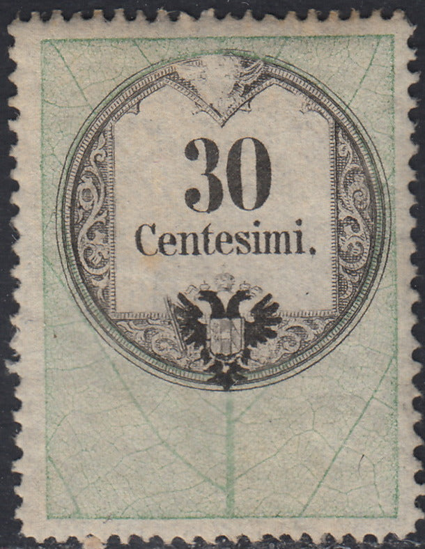 1858 - Franqueo adeudado para periódicos, 4 kr. Rojo opaco usado en restos de periódico (4)