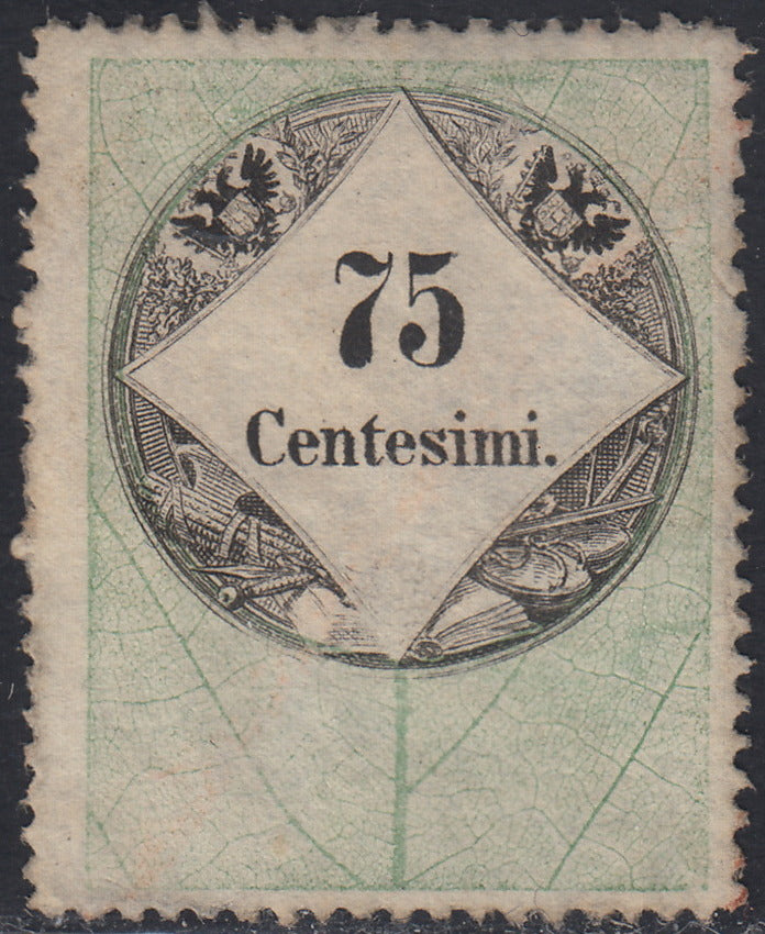 1858 - Franqueo adeudado para periódicos, 4 kr. Rojo opaco usado en restos de periódico (4)