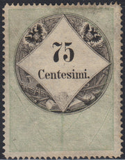 1858 - Franqueo adeudado para periódicos, 4 kr. Rojo opaco usado en restos de periódico (4)
