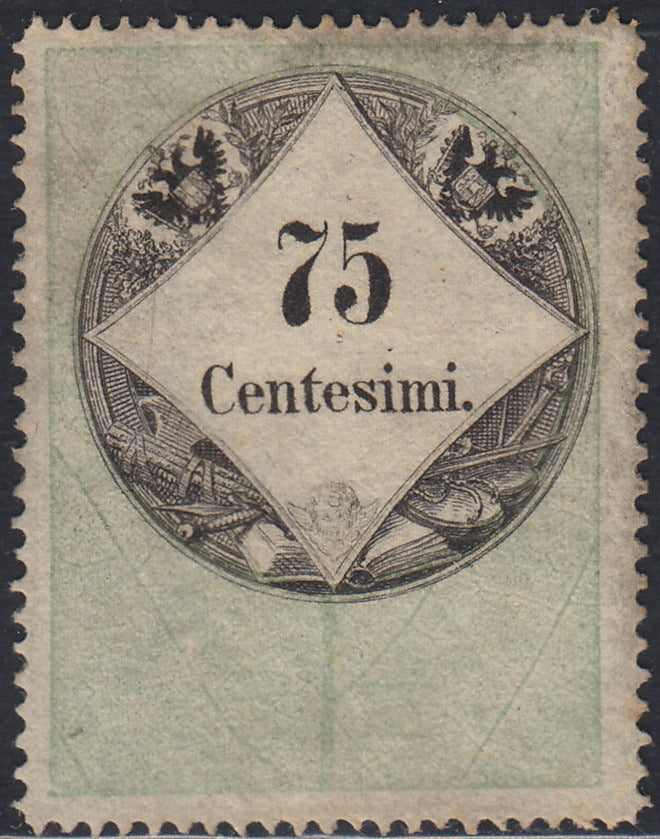 1858 - Franqueo adeudado para periódicos, 4 kr. Rojo opaco usado en restos de periódico (4)