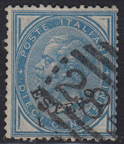 LEV24 - 1878/79 - Levante, Emissioni Generali, c. 10 azzurro soprastampato ESTERO usato (10)