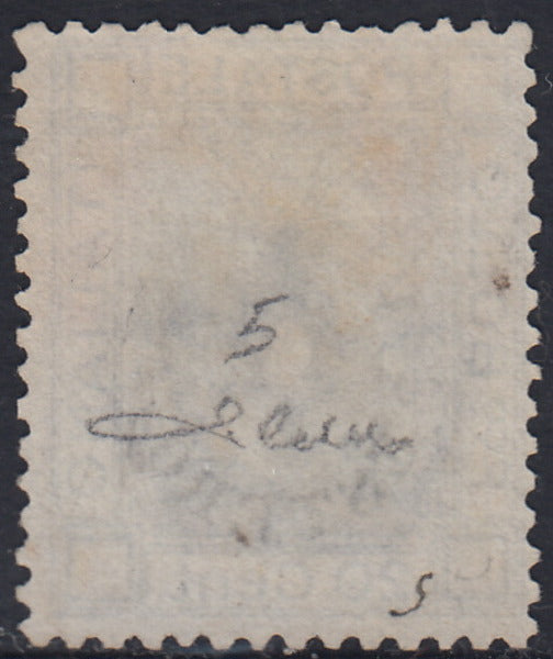 LEV32 - 1874 - Levante, Emissioni Generali, c. 20 azzurro tipo "bigola" soprastampato "ESTERO" nuovo con gomma originale (5)