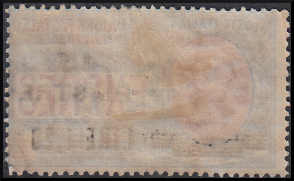 LEVCOST33 - 1922 - Espresso per l'estero d'Italia suprastampato localmente con nuovo valore 15Pi su L. 1,20 su c. 30 azzurro e rosso nuovo con gomma originale (1)