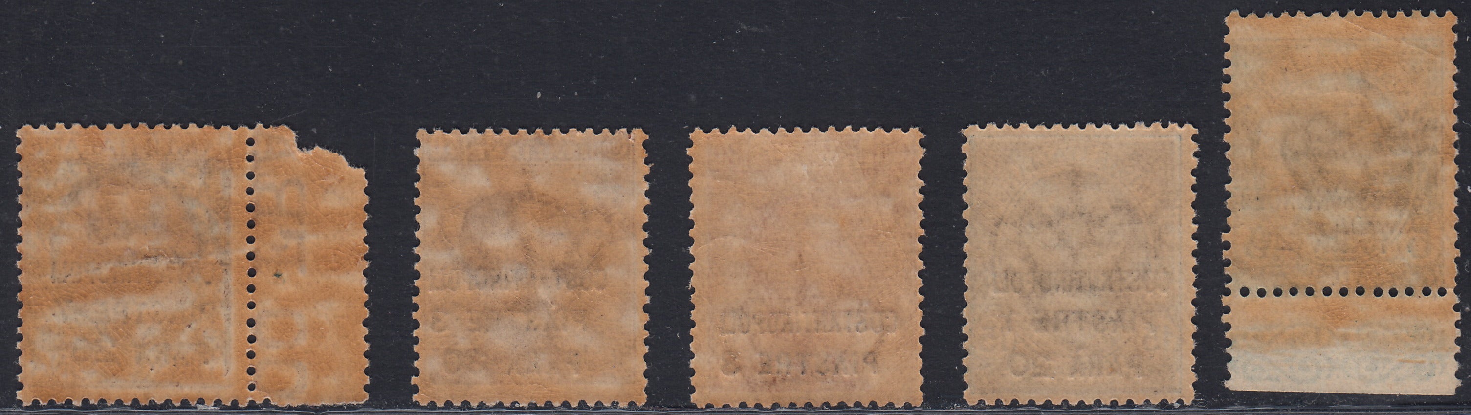 LEVCPST50 - 1922 - Francobolli d'Italia soprastampati COSTANTINOPOLI e nuovo valore in Para e Pastre, emissione di Torino nuova con gomma originale (41/45)