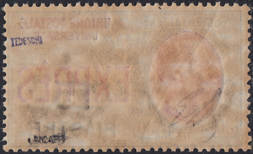 LEVCOST71 - 1923 - Espresso per l'estero d'Italia  con nuovo valore 15Pi su c. 30 azzurro e rosso cifre più grandi nuovo gomma integra (2)
