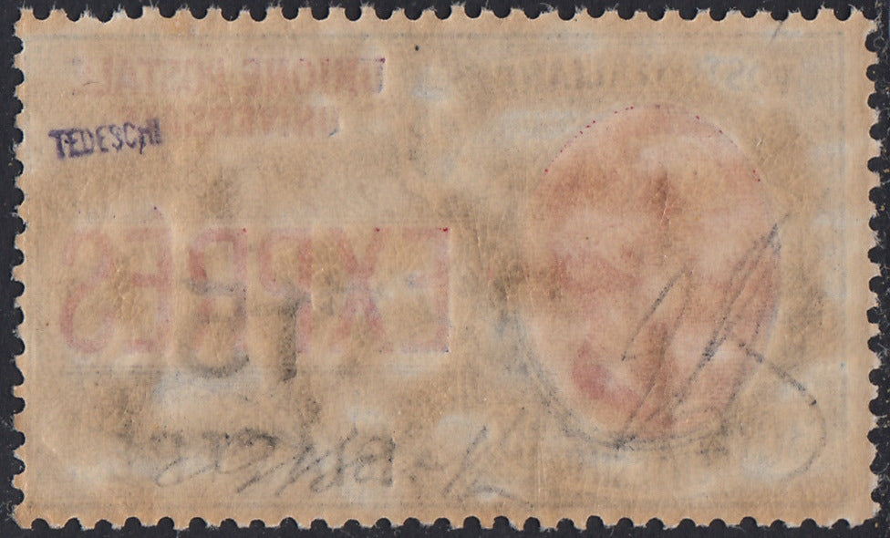 LEVCOST72 - 1923 - Espresso per l'estero d'Italia  con nuovo valore 15Pi su c. 30 azzurro e rosso cifre più grandi nuovo gomma integra (2)