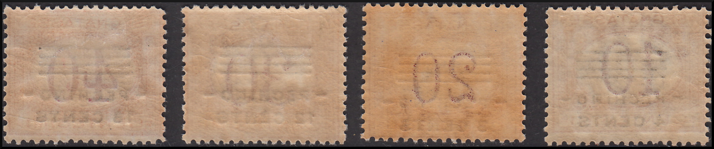 LevP19 - 1919 - Uffici Postali in Cina, segnatasse d'Italia soprastampate Pechino, sbarrette e nuovo valore nuove gomma originale (9/12)