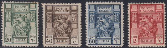 Libia22 - 1926/29 - Sibilla lIbica, serie di quattro valori dentellatura 11, nuovi con gomma integra (54/57).