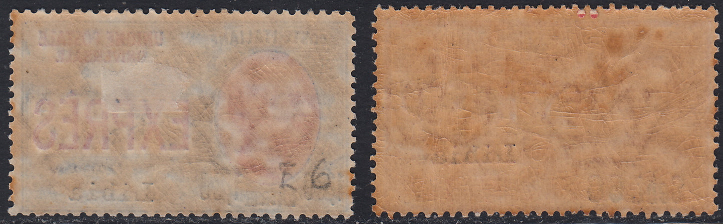 Libia4 - 1922 - Espresso di Regno overprinted Libia and new value, new with original rubber (5, 6)