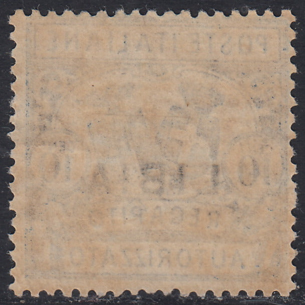 Libia5 - 1929 - Francobollo di Recapito Autorizzato di Regno soprastampato LIBIA c. 10 azzurro dentellatura 14 nuovo con gomma oriignale (2)