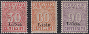 Libia8 - 1915 - Servizio Commissioni di Regno serie di tre valori soprastampata Llibia nuova con gomma originale (1/3)