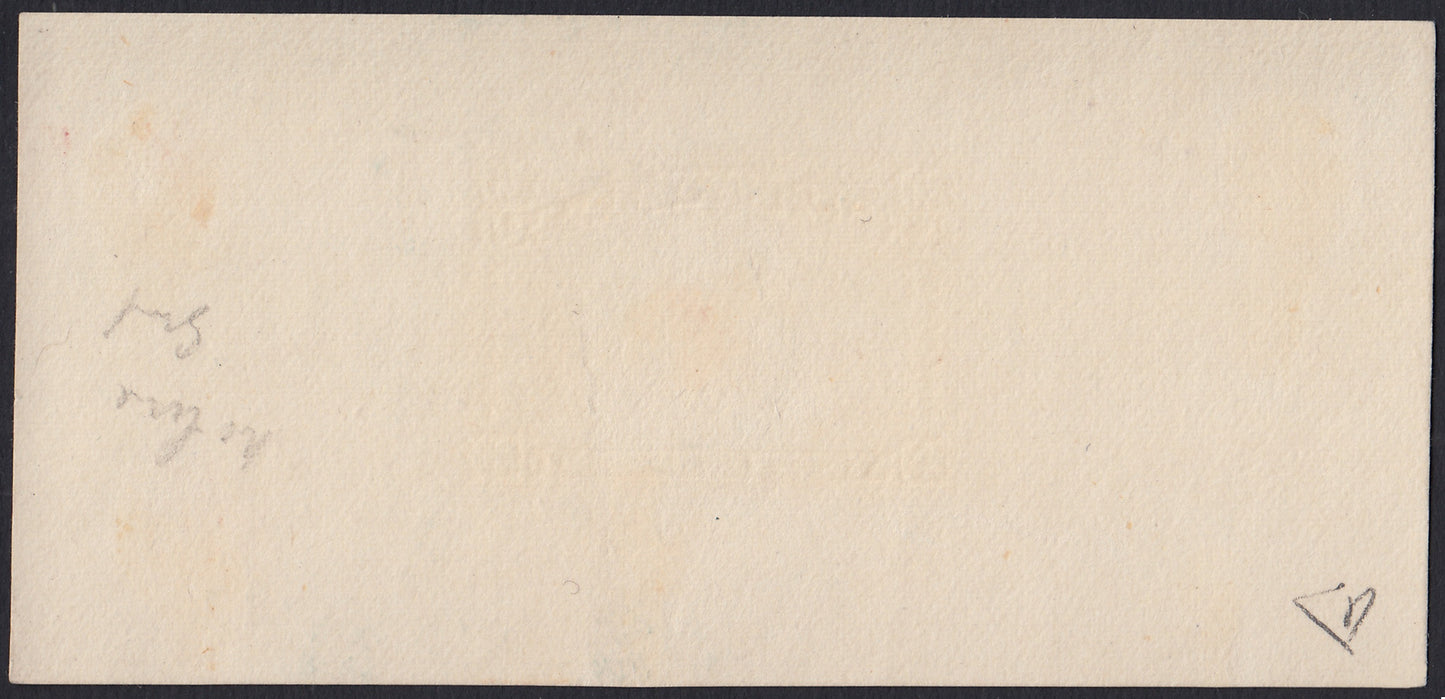 MAR3 - 1898 - Prove litografiche per i francobolli locali ad uso del servizio della Posta Consolare Anglo-Italiana tra Mazagan e Marrakech, 20c. bruno foglietto su carta sottile nuovo non gommato (CEI PNCa)