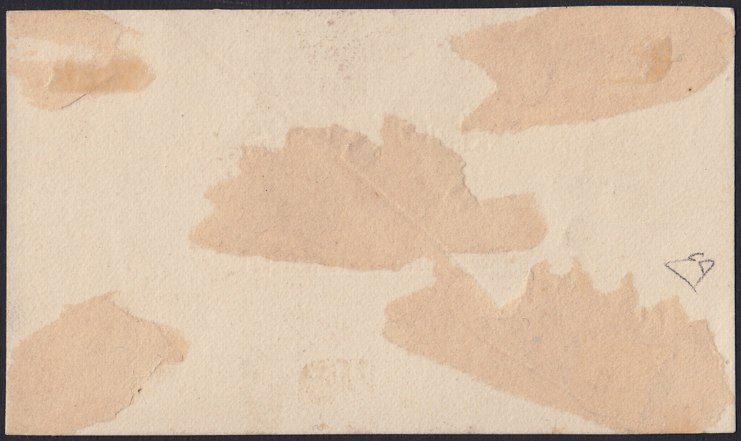 MAR9 - 1898 - Prove litografiche per i francobolli locali ad uso del servizio della Posta Consolare Anglo-Italiana tra Mazagan e Marrakech, 75c. azzurro foglietto su carta sottile nuovo non gommato (CEI P5a)