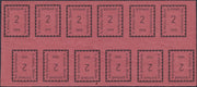 MER16 - Merano, 1st issue, 2 pink heller sheets of 12 copies in two strips of six sheets, new with intact gum (1B)