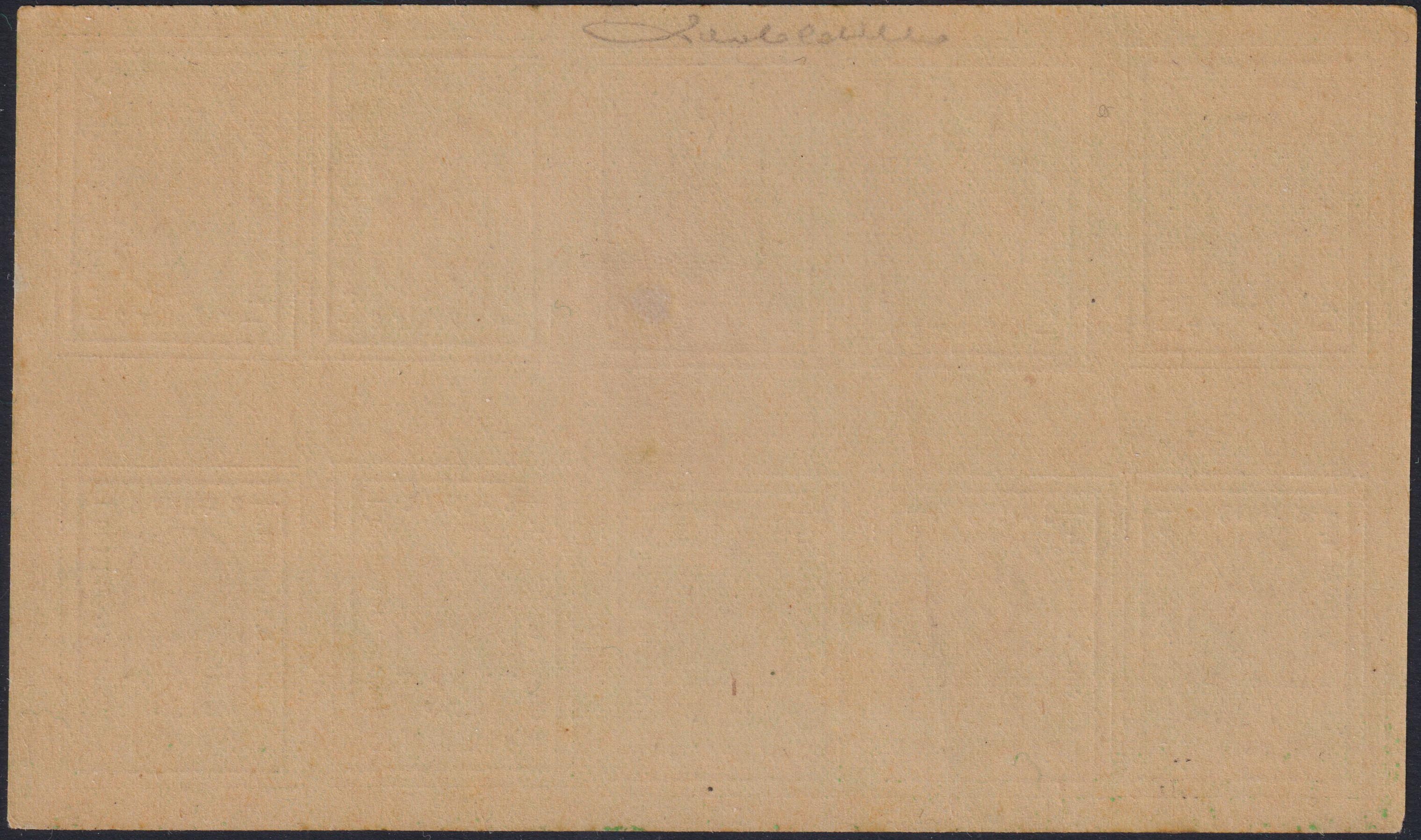 MER17 - Merano, 2 light green heller typographical print of the first type, minisheet of 10 copies, new with intact gum (4A).