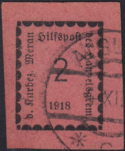 MER36 - 1918 - 1er número, 5 heller verde oliva, negro impreso en papel de color brillante, nuevo con goma intacta (2).